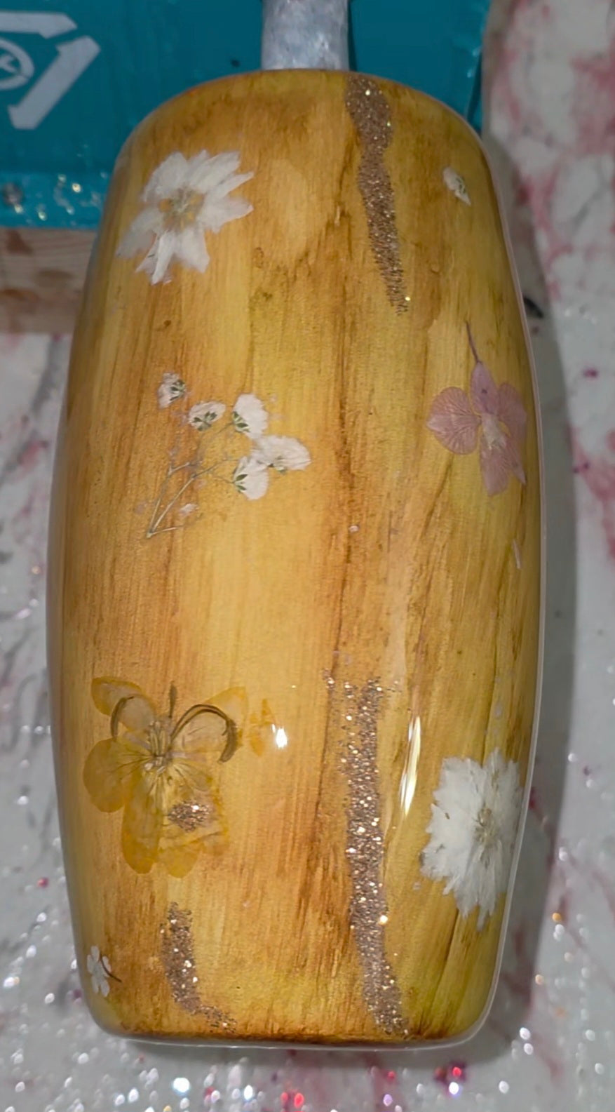 25 oz woodgrain barrel tumbler